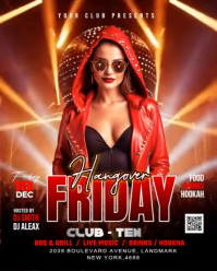 Red Club Event Instagram Portrait Template