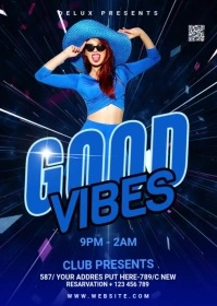 Night Club Flyer A6 template