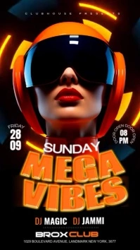 Night club flyer Instagram Story template