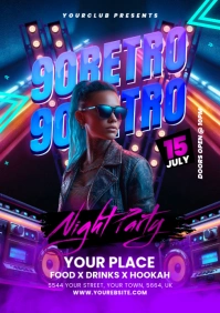 Night club flyer A5 template