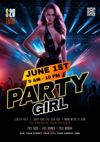 Night Club Flyer A1 template