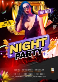 Night Club Flyer A2 template