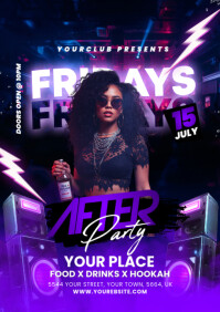 Night club flyer A5 template