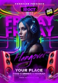 Night Club Flyer A5 template