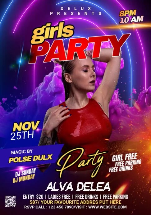 Night Club Flyer A3 template