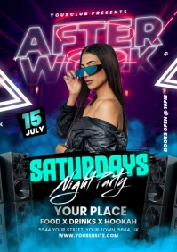 Night Club Flyer A5 template
