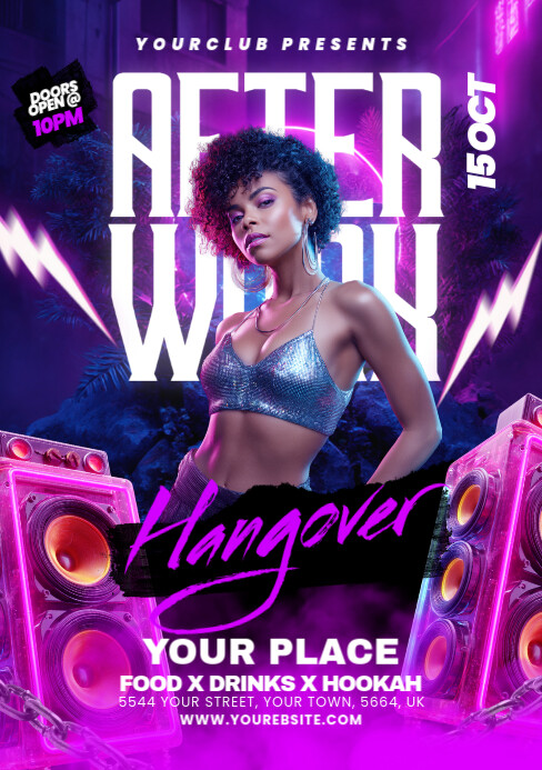 Night Club Flyer A5 template