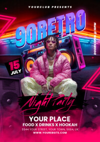 Night club flyer A5 template