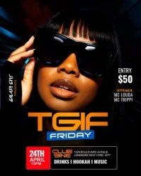 Night club flyer Instagram Portrait template