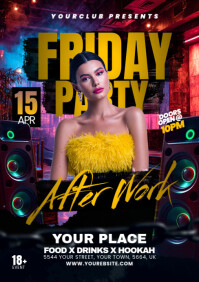 Night Club Flyer A5 template