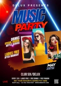 Night Club Flyer A1 template