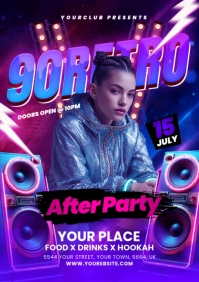 Night club flyer A5 template