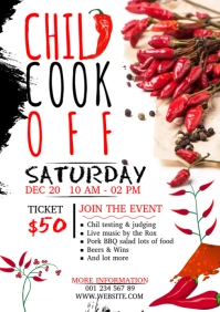 Chili Cook-off Flyer Template A3