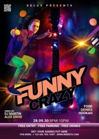 Night Club Flyer A6 template