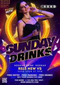 Night Club Flyer A6 template
