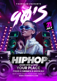 Night club flyer A5 template