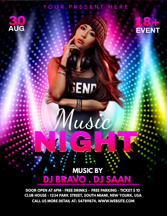 Night Club Flyer Template Postermywall Night Club Flyer Template Postermywall