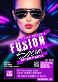 Night Club Flyer Template A6