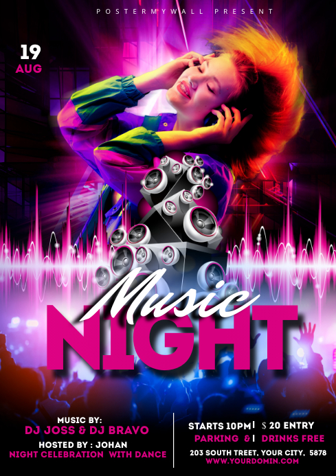 Night Club Flyer Template Postermywall Night Club Flyer Template Postermywall
