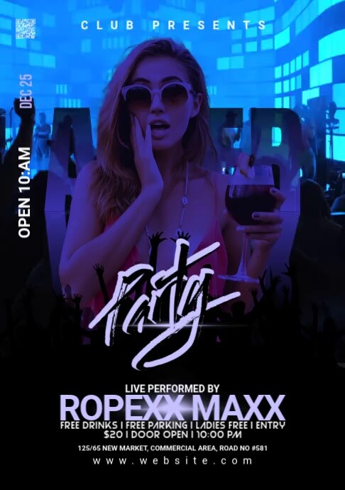 Night Club Flyer Template A5