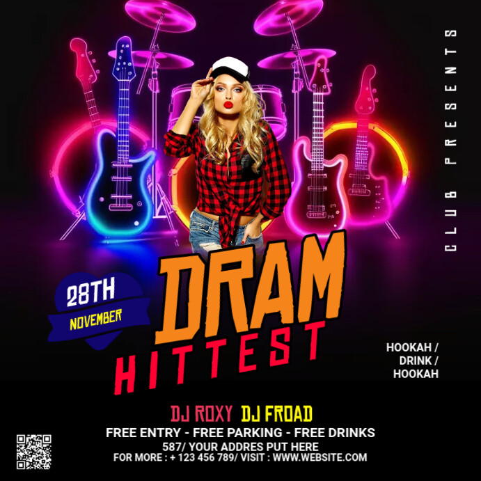 Night Club Instagram Post Template PosterMyWall