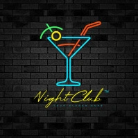 Night club logo template