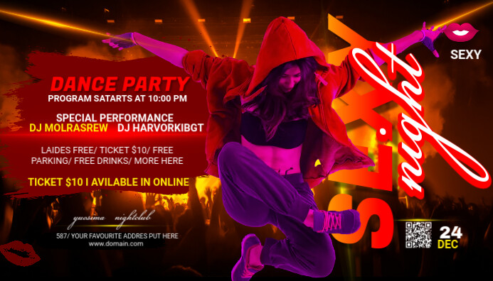 Club Header Night Club Party Blog Header Template | PosterMyWall