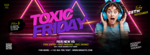 Night Club Party Facebook-coverfoto template