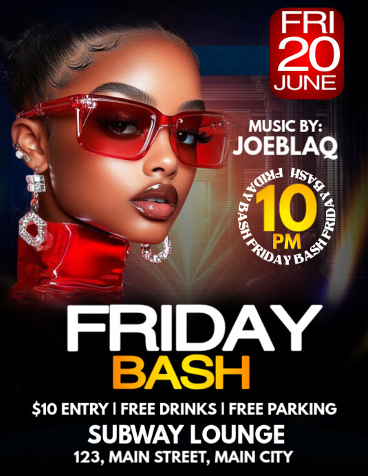 night club party Folheto (US Letter) template