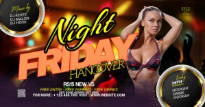 Night Club Party Imagen Compartida en Facebook template