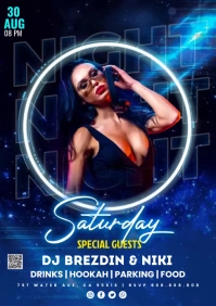 NIGHT CLUB PARTY A1 template