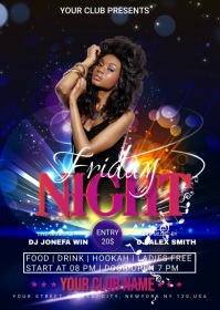 NIGHT CLUB PARTY A6 template