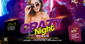 Night Club Party Facebook begivenhed cover template