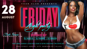 NIGHT CLUB PARTY Twitter Post template