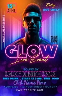 NIGHT CLUB PARTY Kalahating pahina na Wide template