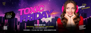 Night Club Party Portada de Facebook template