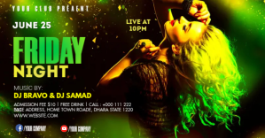 Night club Party Facebook-Anzeige template