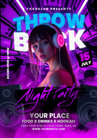 Viola night party event A5 Template