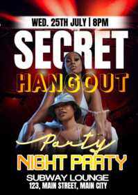night club party A6 template
