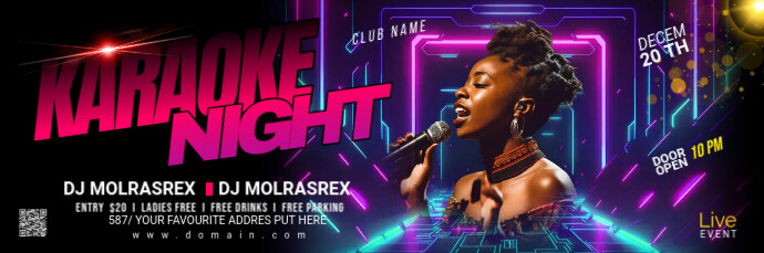 Night Club Party Email Header Template | PosterMyWall