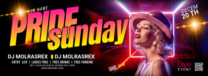Night Club Party Facebook Cover Photo (1) template