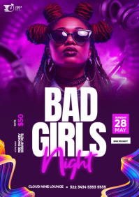 Night Club Party Flyer A4 template