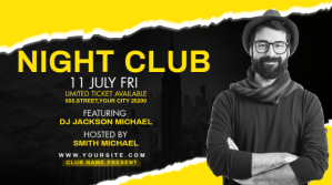 night club party flyer Digitalt display (16:9) template
