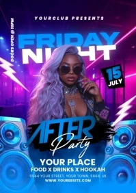 Night Club Party Flyer A5 template