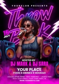 Night Club Party Flyer A5 template