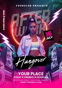 Night Club Party Flyer A5 template