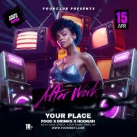 Night Club Party Flyer Instagram Post template