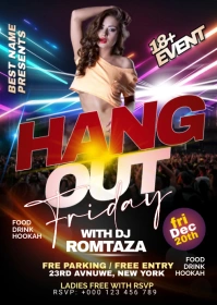 Night Club Party Flyer A6 template