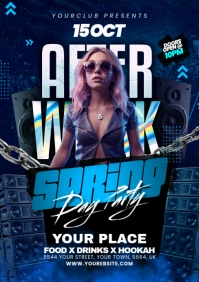 Night Club Party Flyer A5 template