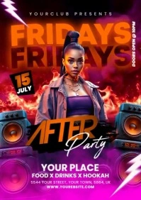 Night Club Party Flyer A5 template